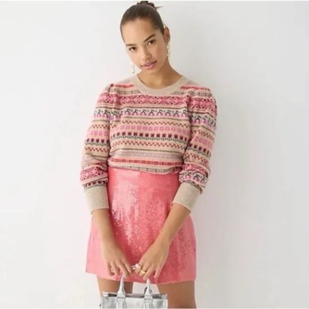 J. Crew Women's Vibrant Patterned Sweater - Picture 8 of 9